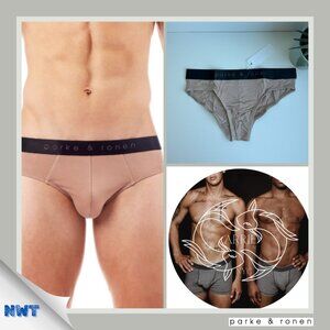 Parke & Ronen - Caramel Taupe Solid Low Rise Brief (M)